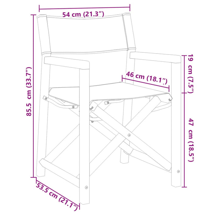 Folding Garden Chairs 2 Pcs Cream White Fabric Tlpnti