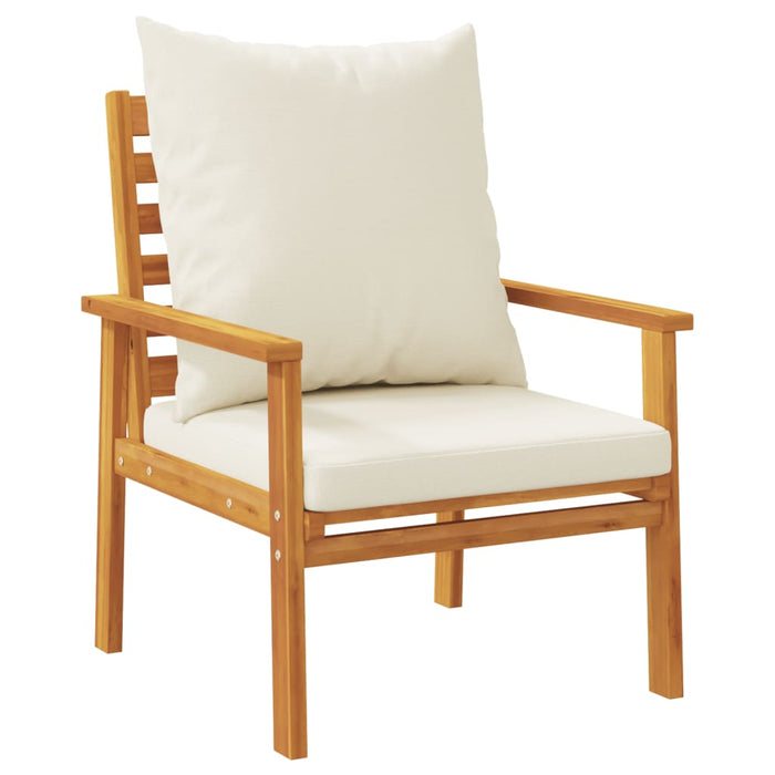 Garden Sofa Chair 2Pcs With Cushion Solid Wood Acacia Tlltip