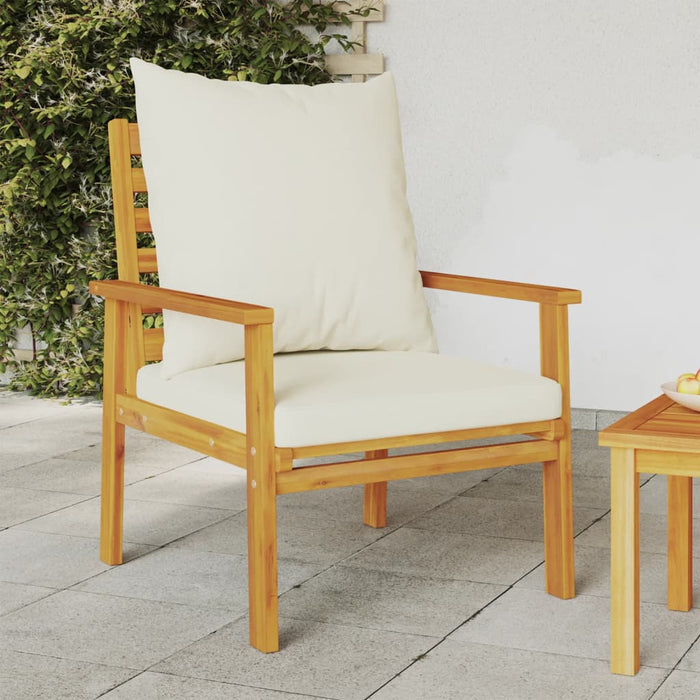 Garden Sofa Chair 2Pcs With Cushion Solid Wood Acacia Tlltip