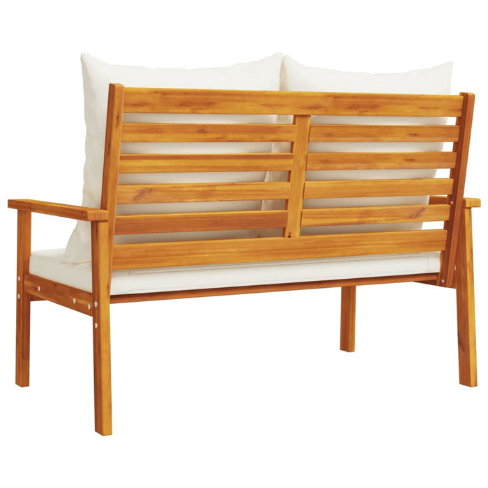 Garden Sofa Bench 120 Cm With Cushion Solid Wood Acacia Tlltin