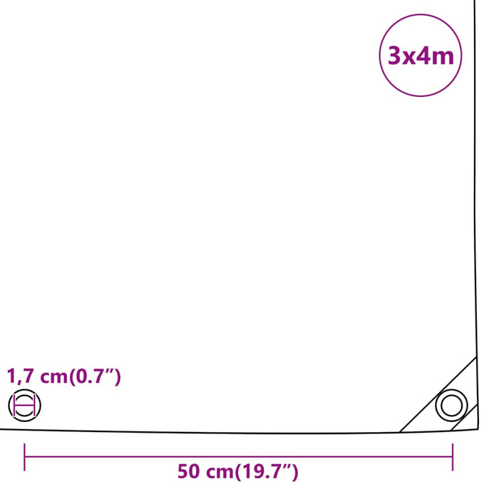 Tarpaulin Anthracite 3X4 M 650 G/M² Oplbna