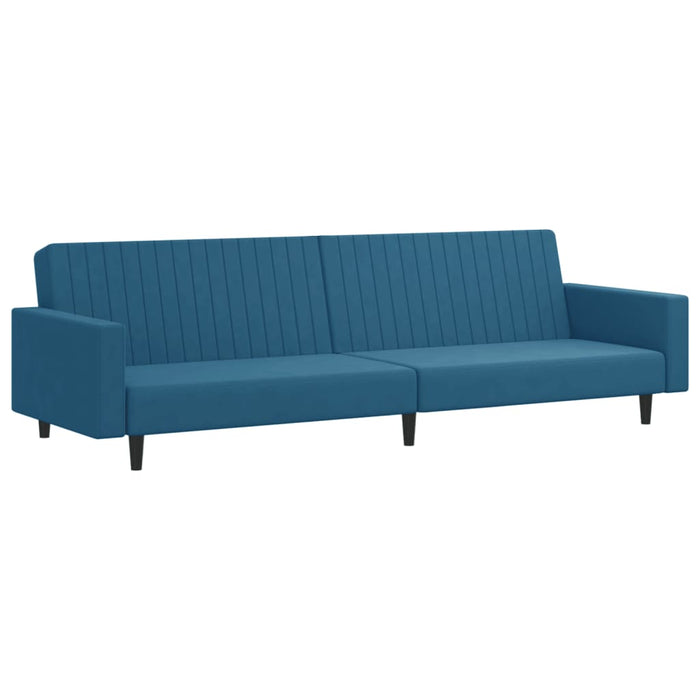 2 Piece Sofa Set Blue Velvet Txolxik