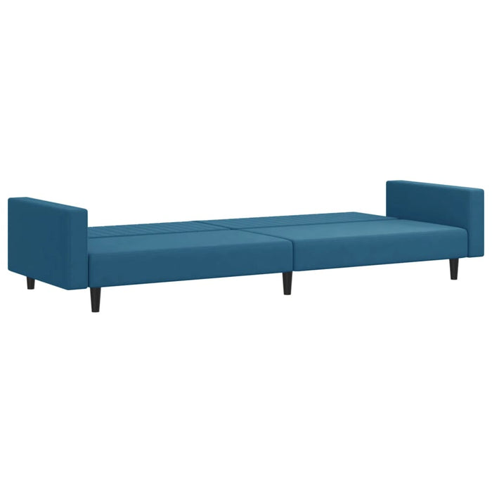 2 Piece Sofa Set Blue Velvet Txolxik