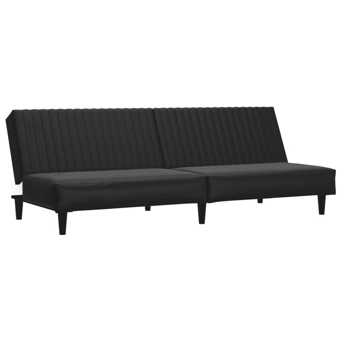 2 Piece Sofa Set Black Faux Leather Txolxnp