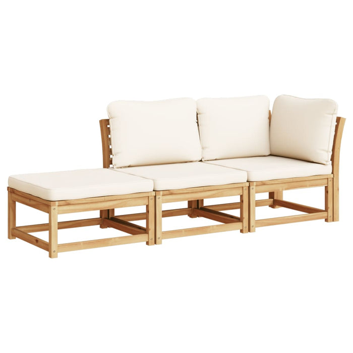 3 Piece Garden Lounge Set With Cushions Solid Wood Acacia Txoatba