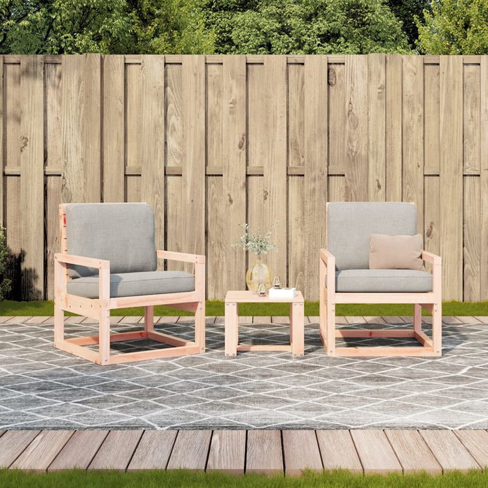 3 Piece Garden Lounge Set Solid Wood Douglas Ntxppp