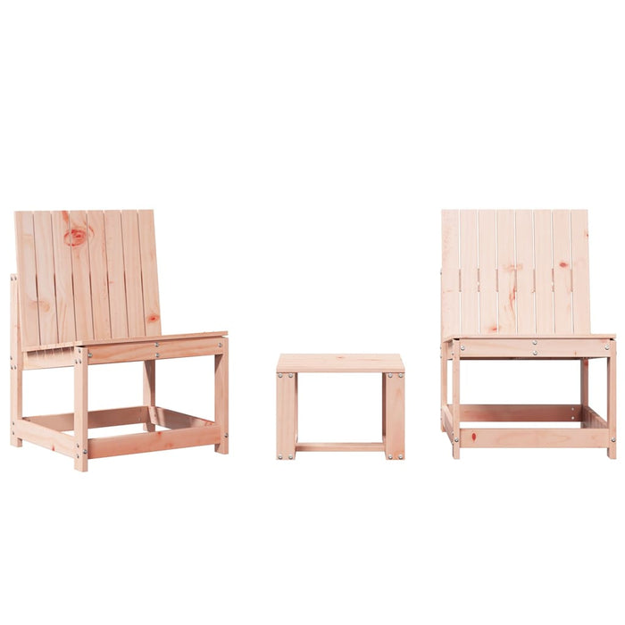 3 Piece Garden Lounge Set Solid Wood Douglas Ntxlxt