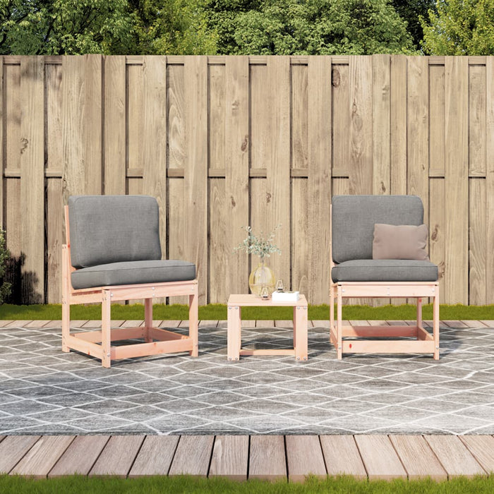 3 Piece Garden Lounge Set Solid Wood Douglas Ntxlxt