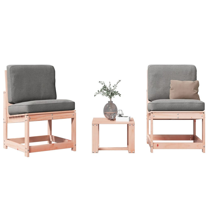 3 Piece Garden Lounge Set Solid Wood Douglas Ntxlxt