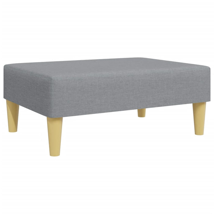 Footstool Light Grey 77X55X31 Cm Fabric Tikppt