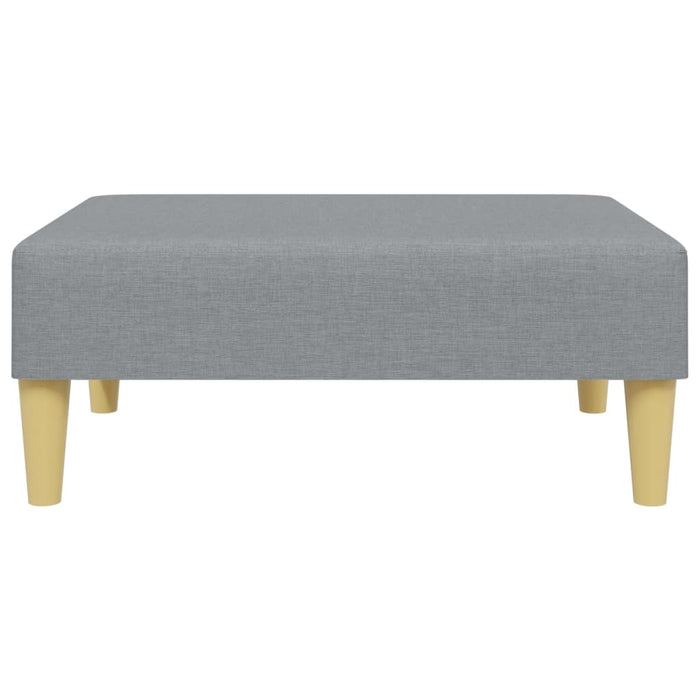 Footstool Light Grey 77X55X31 Cm Fabric Tikppt