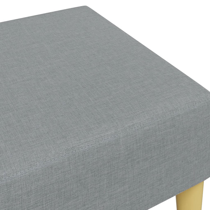 Footstool Light Grey 77X55X31 Cm Fabric Tikppt