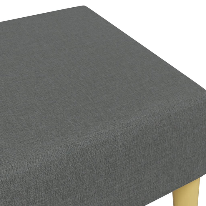 Footstool Dark Grey 77X55X31 Cm Fabric Tikppa