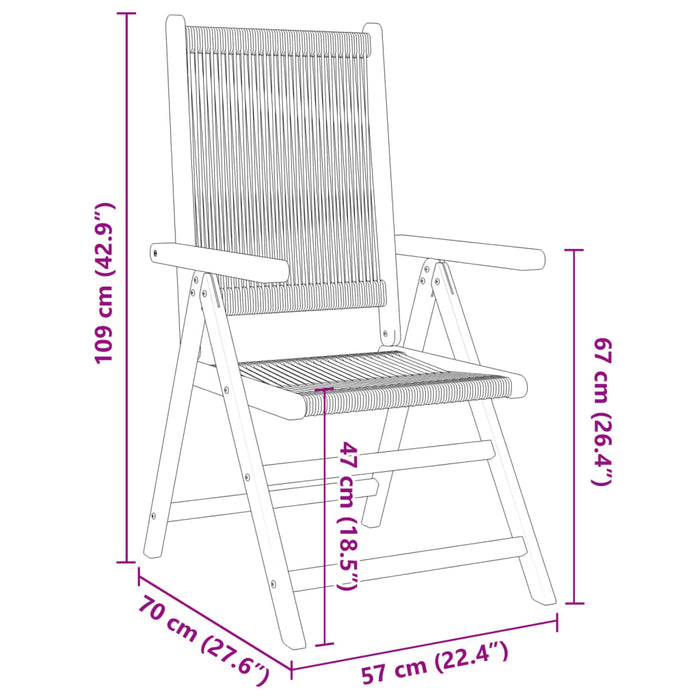 Garden Chairs 2 Pcs Grey Solid Wood Acacia And Polypropylene Tlilpp