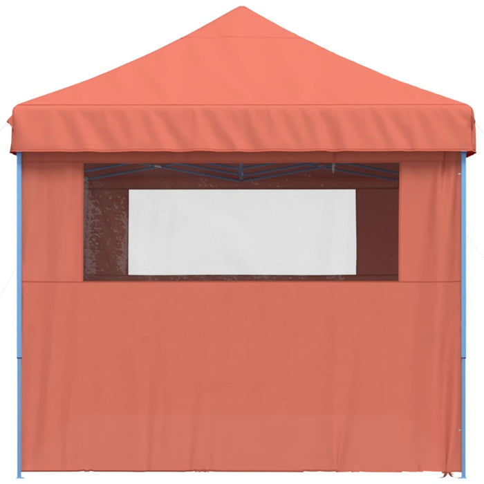 Foldable Party Tent Pop-Up With 4 Sidewalls Terracotta Abbakpi