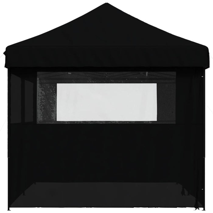 Foldable Party Tent Pop-Up With 4 Sidewalls Black Abbakpn