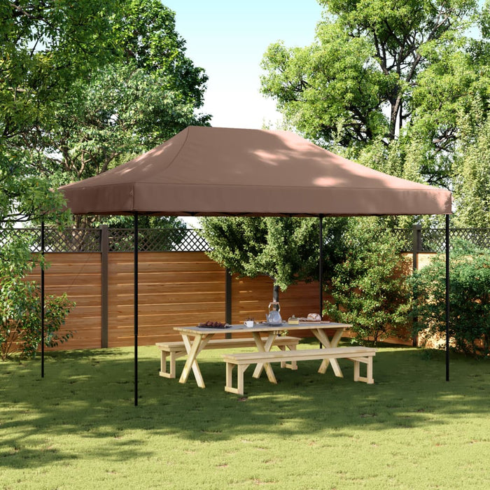 Foldable Party Tent Pop-Up Brown 440X292X315 Cm Abbakla