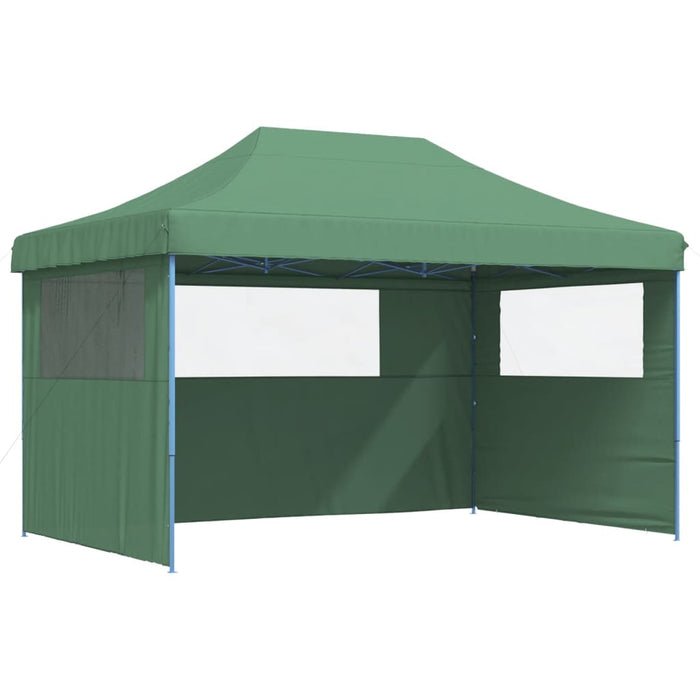 Foldable Party Tent Pop-Up With 3 Sidewalls Green Abbakln