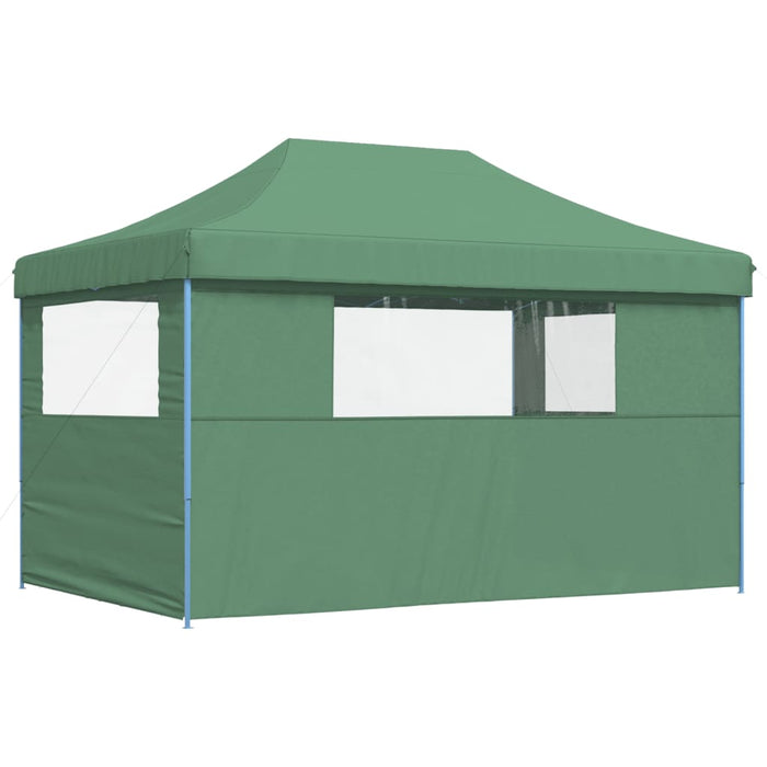 Foldable Party Tent Pop-Up With 3 Sidewalls Green Abbakln