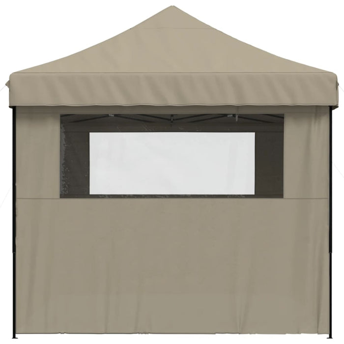 Foldable Party Tent Pop-Up With 4 Sidewalls Taupe Abbakin