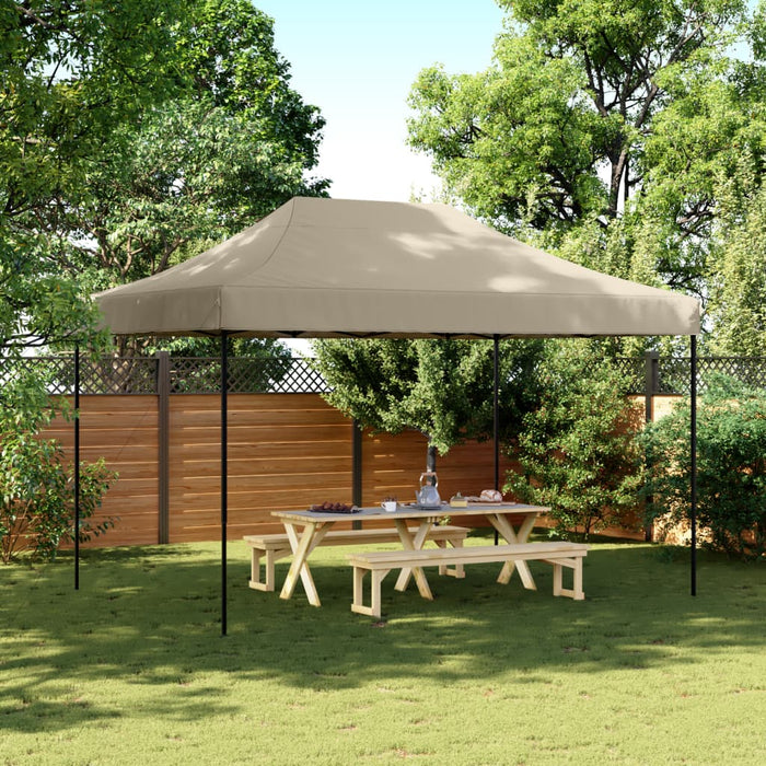 Foldable Party Tent Pop-Up Taupe 410X279X315 Cm Abbpbob