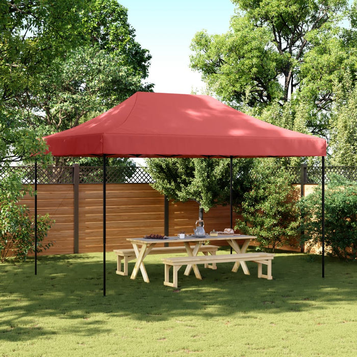 Foldable Party Tent Pop-Up Burgundy 410X279X315 Cm Abbpboo