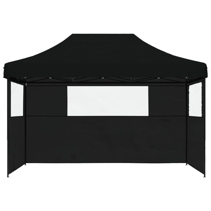 Foldable Party Tent Pop-Up With 3 Sidewalls Black Abbpbxx