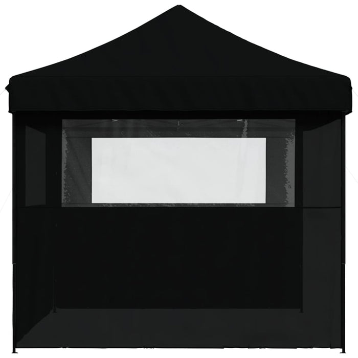 Foldable Party Tent Pop-Up With 3 Sidewalls Black Abbpbxx