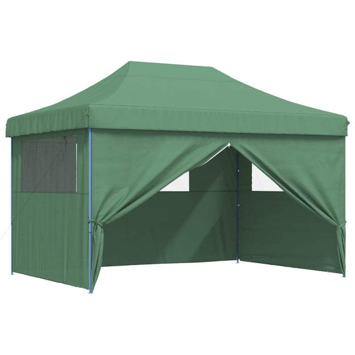 Foldable Party Tent Pop-Up With 4 Sidewalls Green Abbpbxa