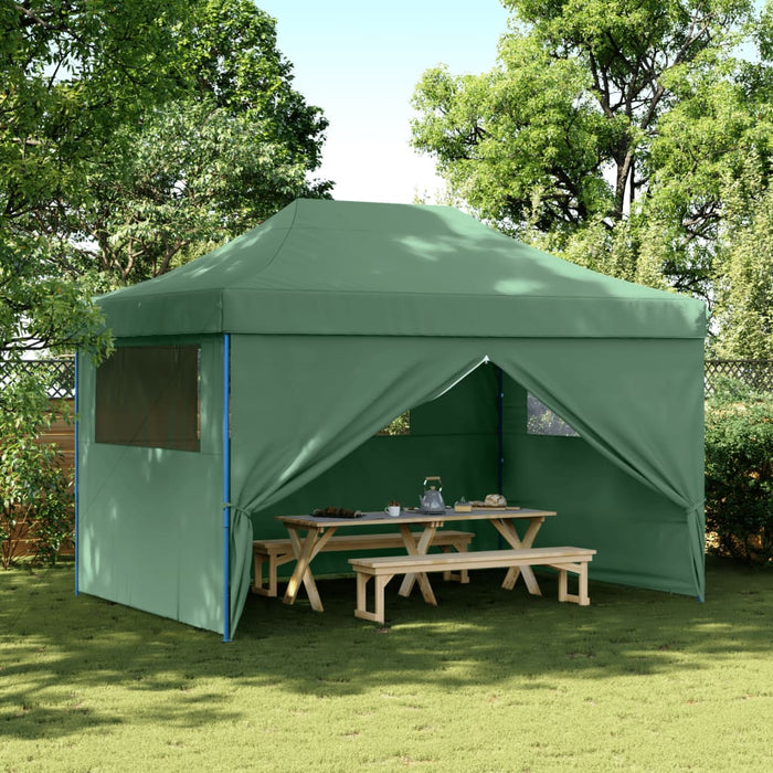 Foldable Party Tent Pop-Up With 4 Sidewalls Green Abbpbxa