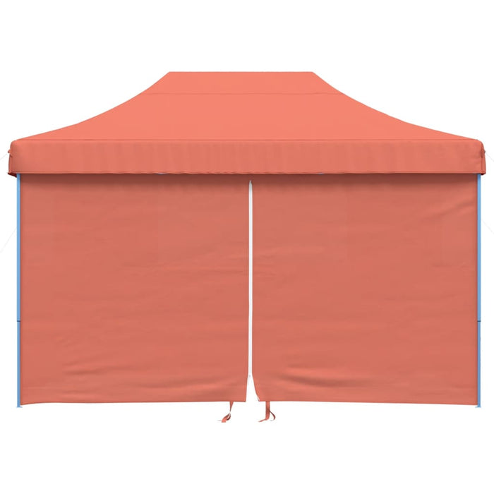 Foldable Party Tent Pop-Up With 4 Sidewalls Terracotta Abbpbxk