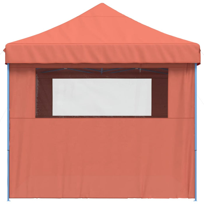 Foldable Party Tent Pop-Up With 4 Sidewalls Terracotta Abbpbxk