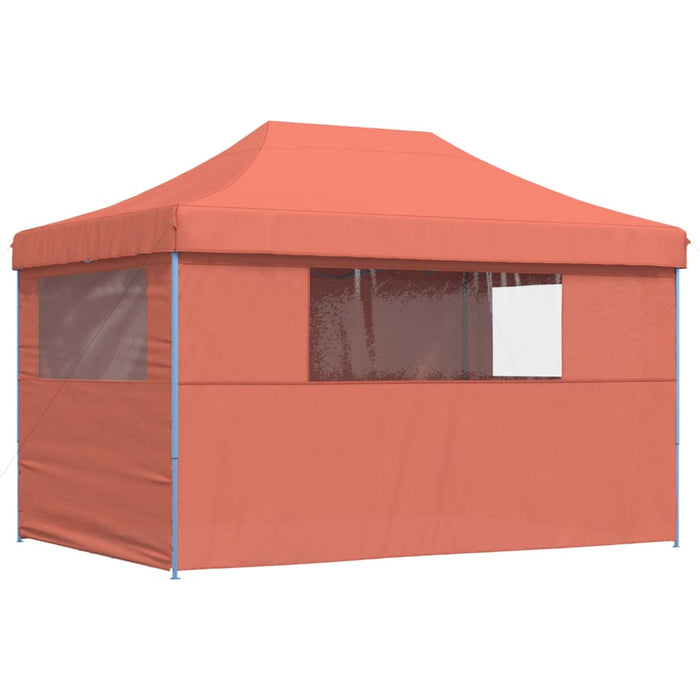 Foldable Party Tent Pop-Up With 4 Sidewalls Terracotta Abbpbxk