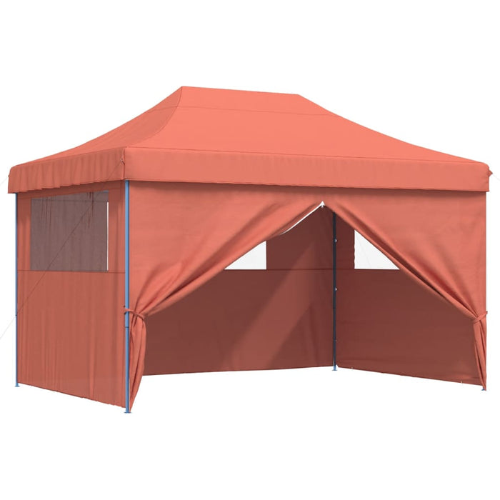 Foldable Party Tent Pop-Up With 4 Sidewalls Terracotta Abbpbxk