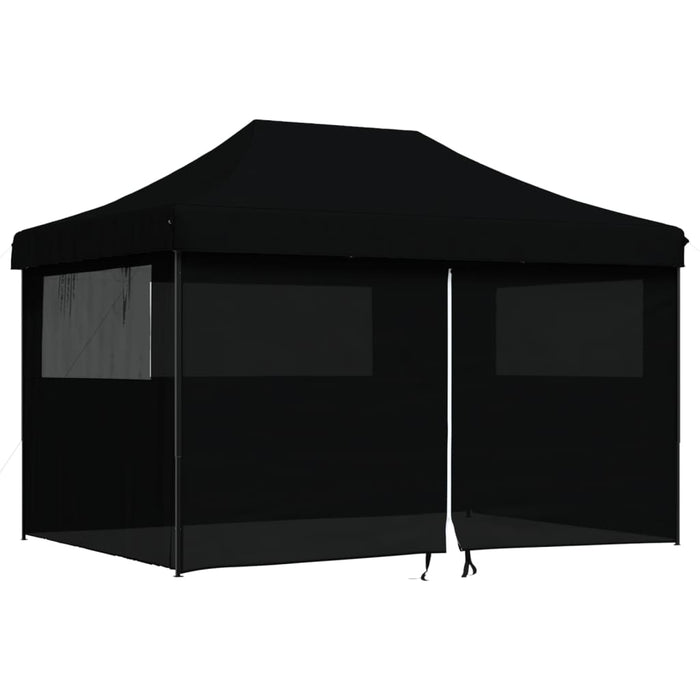 Foldable Party Tent Pop-Up With 4 Sidewalls Black Abbpbtb