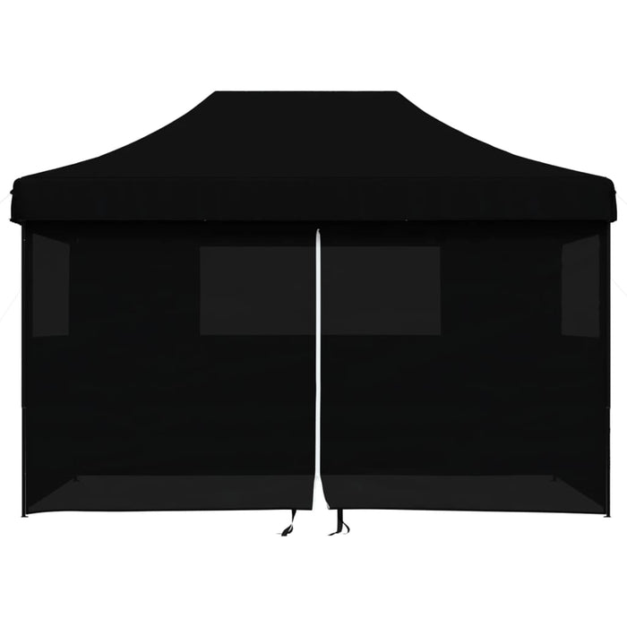 Foldable Party Tent Pop-Up With 4 Sidewalls Black Abbpbtb