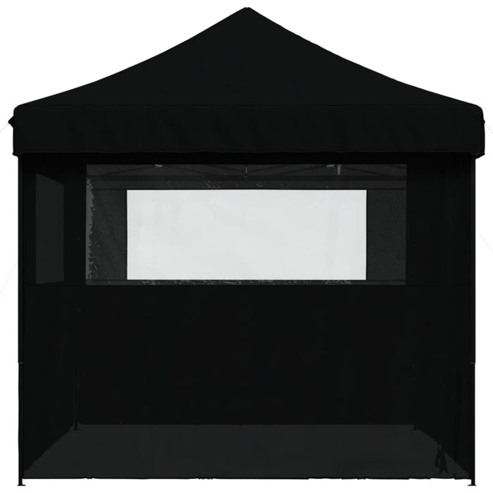 Foldable Party Tent Pop-Up With 4 Sidewalls Black Abbpbtb