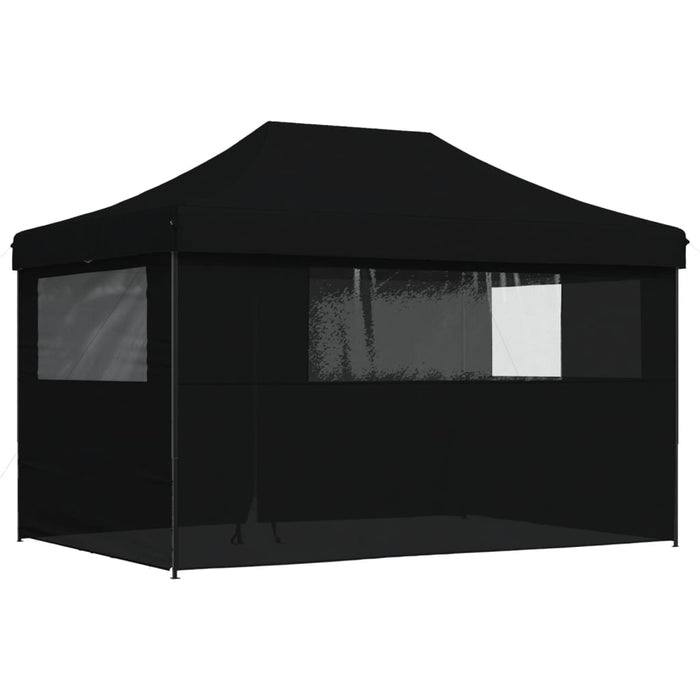 Foldable Party Tent Pop-Up With 4 Sidewalls Black Abbpbtb