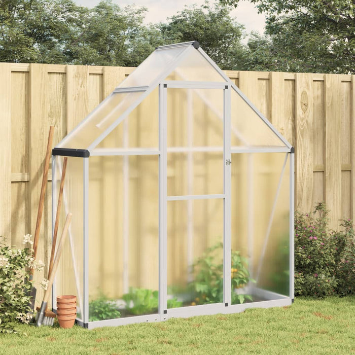 Greenhouse With Base Frame Silver 169X58X195 Cm Aluminium Abbpnol