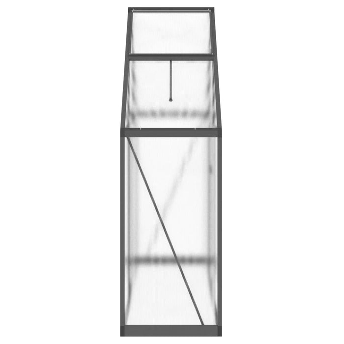 Greenhouse With Base Frame Anthracite 169X58X195 Cm Aluminium Abbpnon