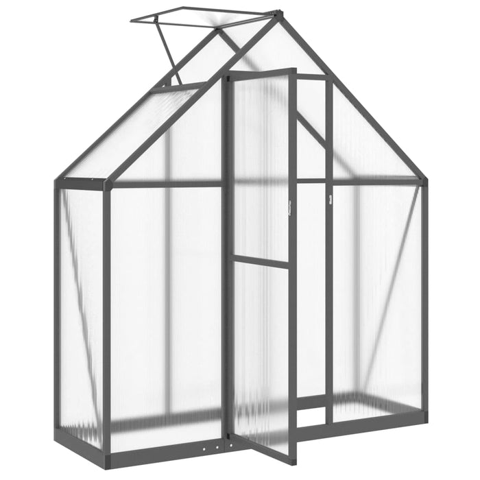 Greenhouse With Base Frame Anthracite 169X58X195 Cm Aluminium Abbpnon