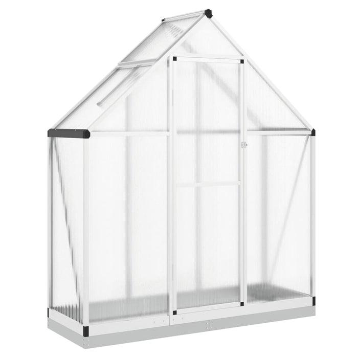 Greenhouse With Base Frame Silver 169X58X202 Cm Aluminium Abbpnok