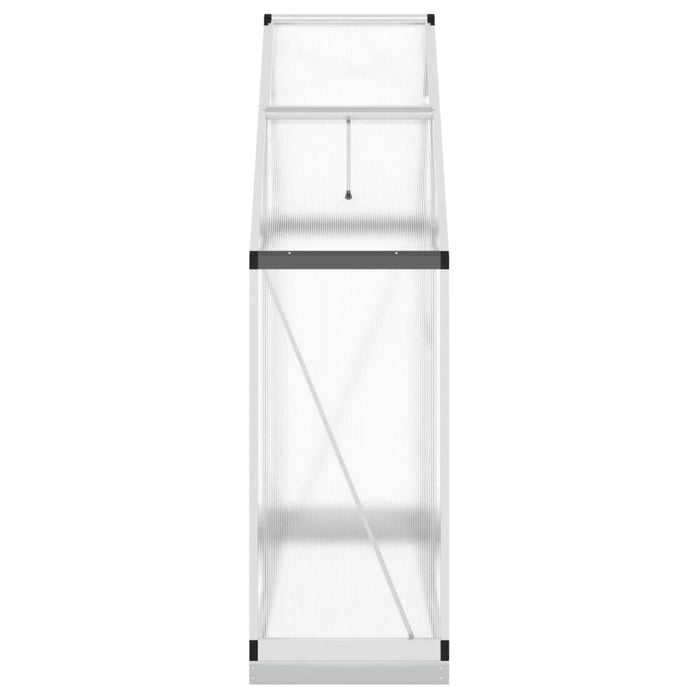 Greenhouse With Base Frame Silver 169X58X202 Cm Aluminium Abbpnok