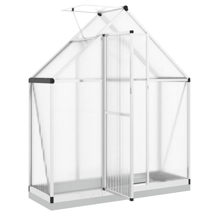 Greenhouse With Base Frame Silver 169X58X202 Cm Aluminium Abbpnok