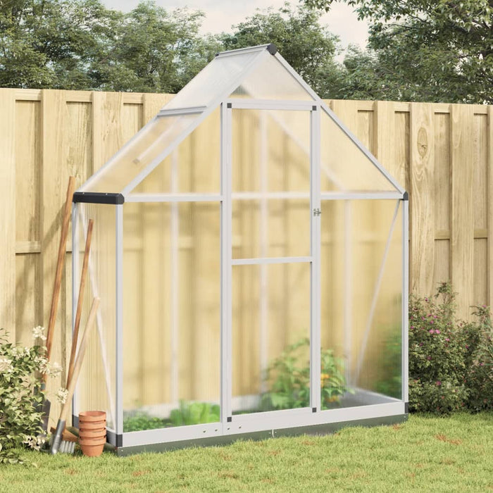 Greenhouse With Base Frame Silver 169X58X202 Cm Aluminium Abbpnok