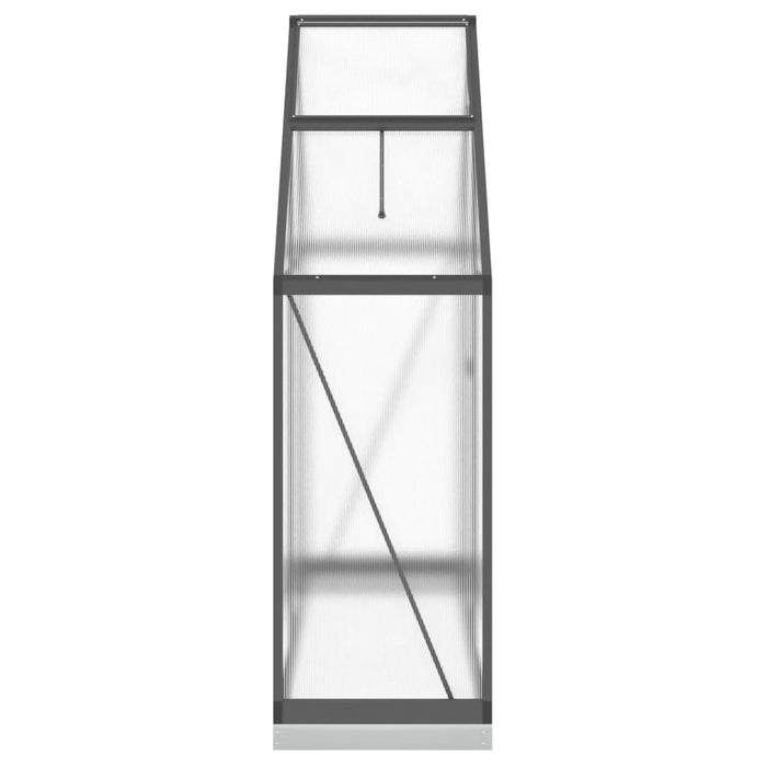 Greenhouse With Base Frame Anthracite 169X58X202 Cm Aluminium Abbpnxo