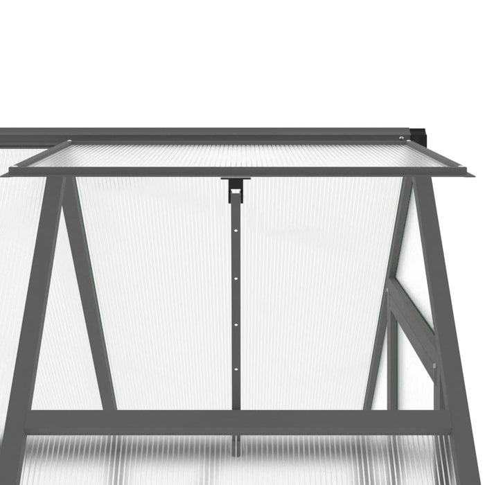 Greenhouse With Base Frame Anthracite 169X114X195 Cm Aluminium Abbpnxa