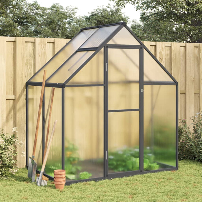 Greenhouse With Base Frame Anthracite 169X114X195 Cm Aluminium Abbpnxa