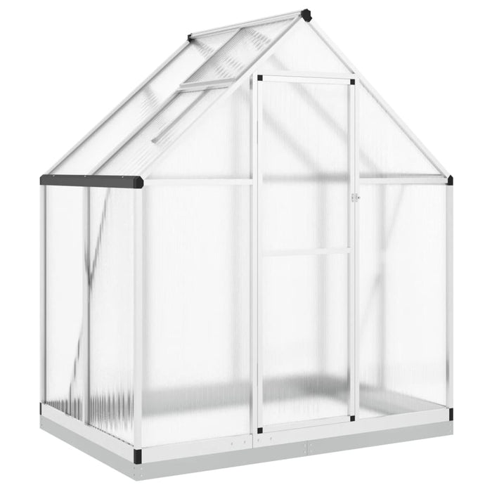 Greenhouse With Base Frame Silver 169X114X202 Cm Aluminium Abbpnxp