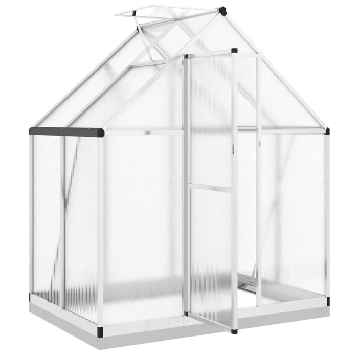 Greenhouse With Base Frame Silver 169X114X202 Cm Aluminium Abbpnxp